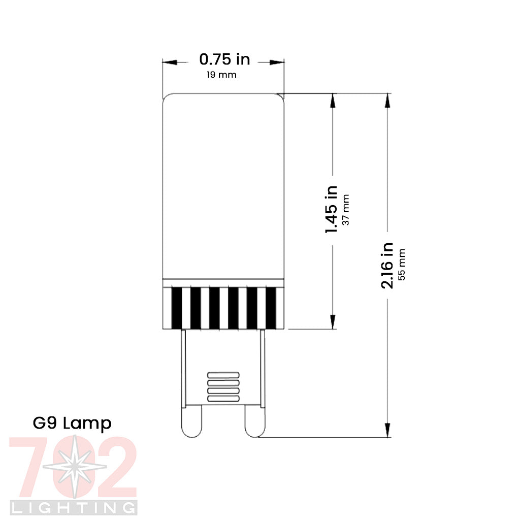 120V 5W G9 LED • 2700K • 610lm - G9 LED Lamp from 702 Lighting in Las Vegas