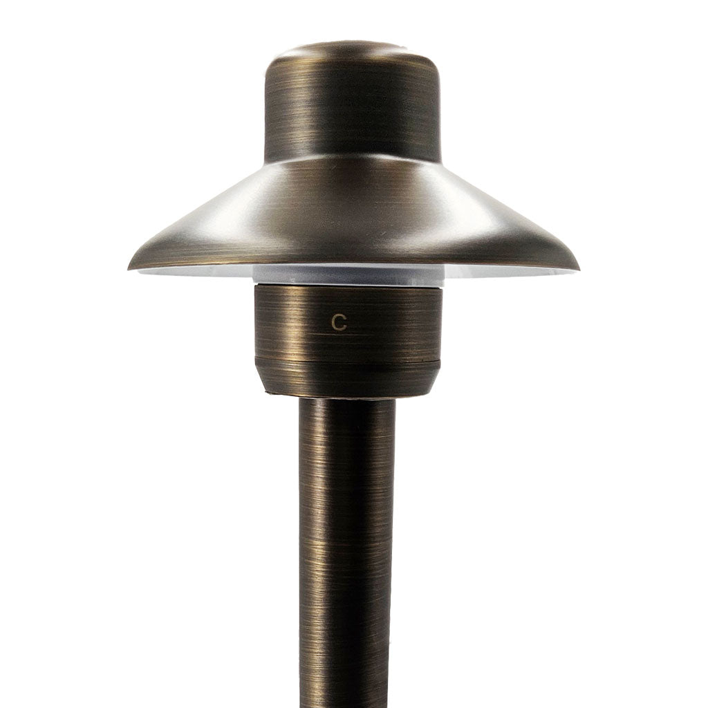 The GIGI 4.25" Path Hat • Brass - Path Hat from 702 Lighting in Las Vegas