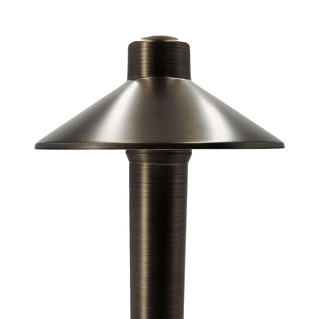 The Kobe 6.75" Path Hat • Brass - Path Hat from 702 Lighting in Las Vegas