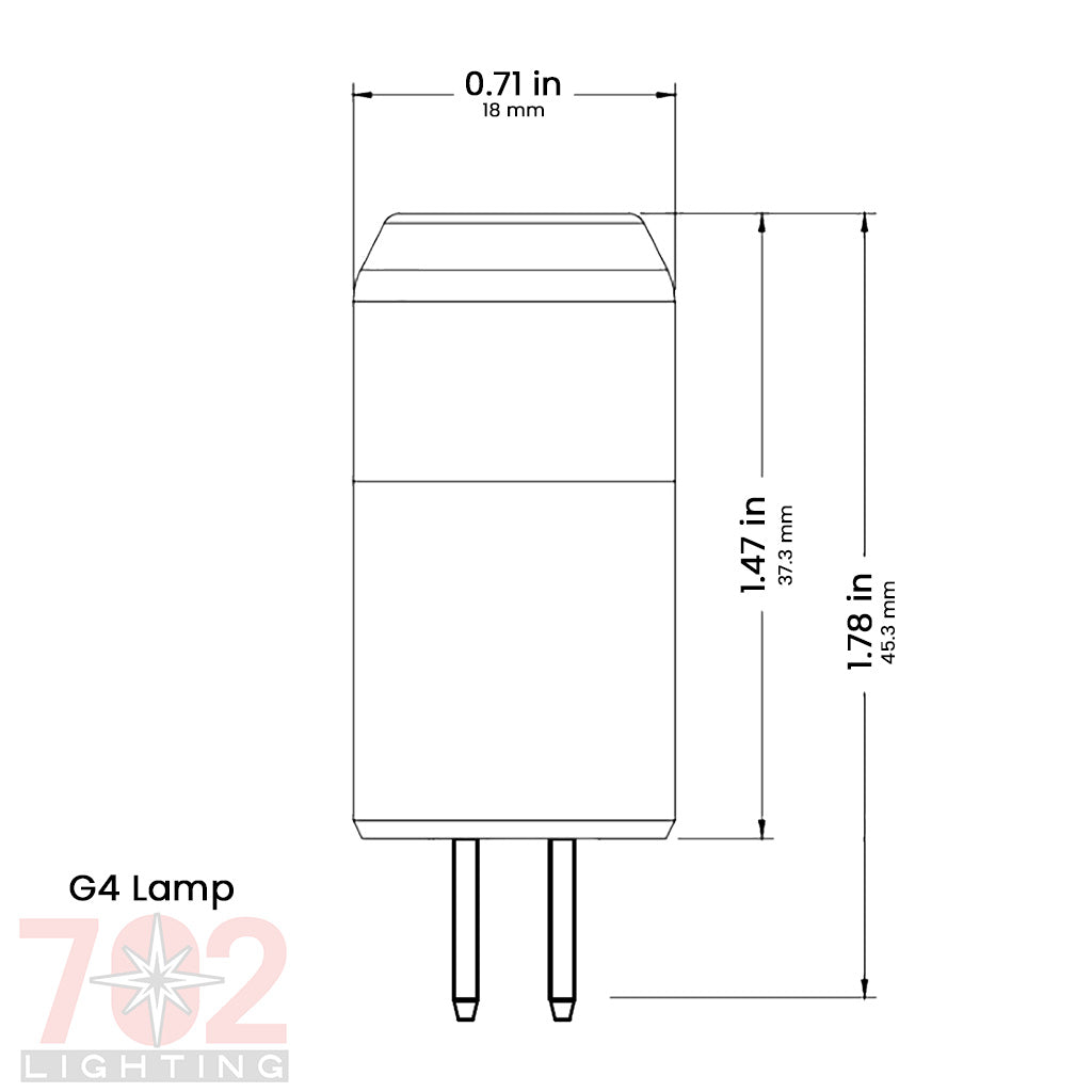 2W LED G4 Bulb • 3000K • 210lm