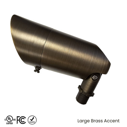 Large MSDPRO / CCT Adjustable Brass Accent • 23W, 2700/3000K • 40° Beam