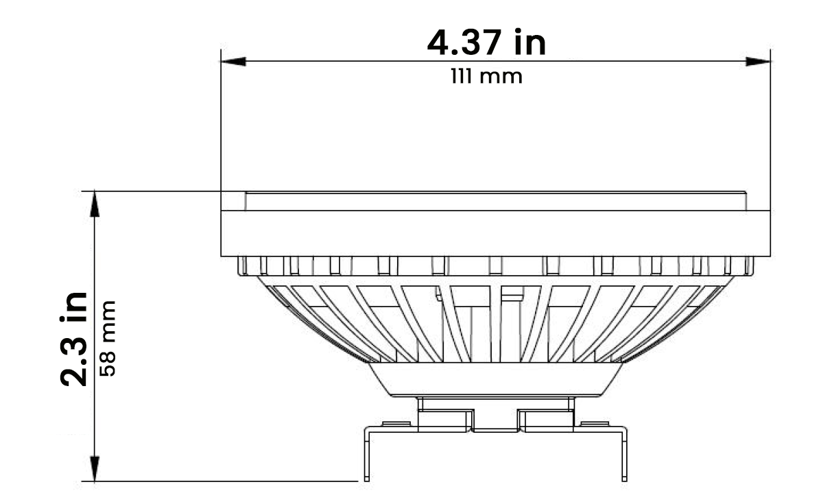 MSDPRO / CCT Adjustable PAR36 LED bulb, 7W, 11W, or 15W, 2700/3000K, 30° beam