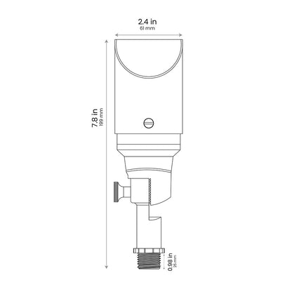 QUEEN Brass Accent Light, Adjustable Shroud • MR16 Drop-in